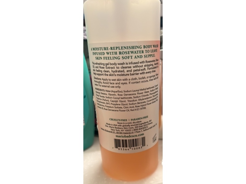 Mario Badescu Skin Care Soften + Glow Body Wash, Rosewater, 16 fl oz/472 mL