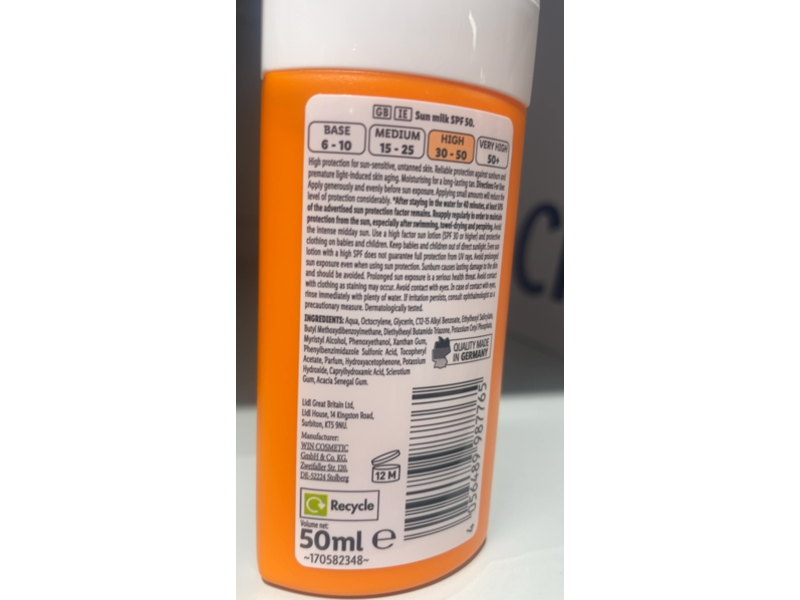 Cien Sun Protect Milk, SPF 50, 50 mL