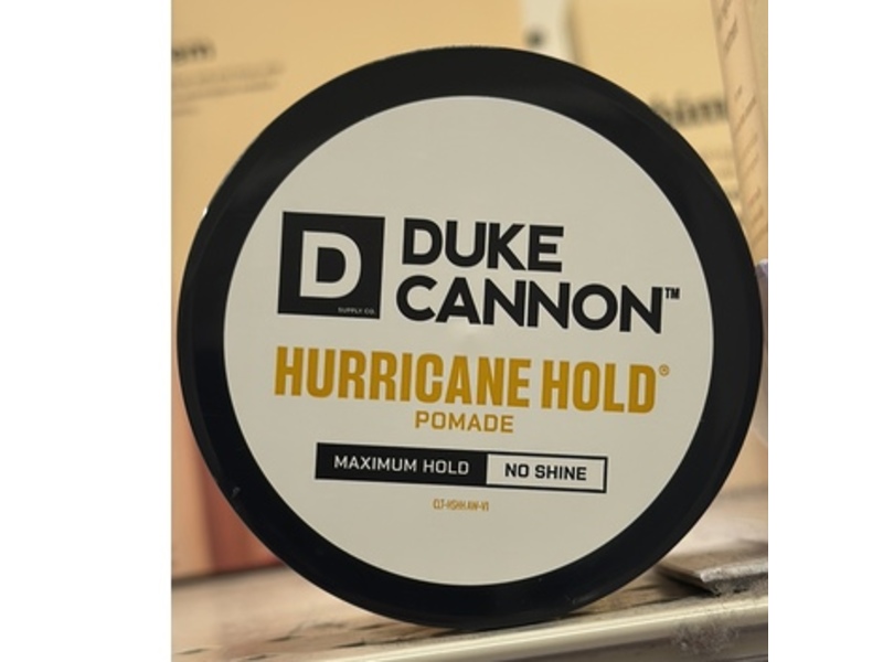 Duke Cannon Hurricane Hold Pomade, Maximum Hold, 4.6 oz/130 g