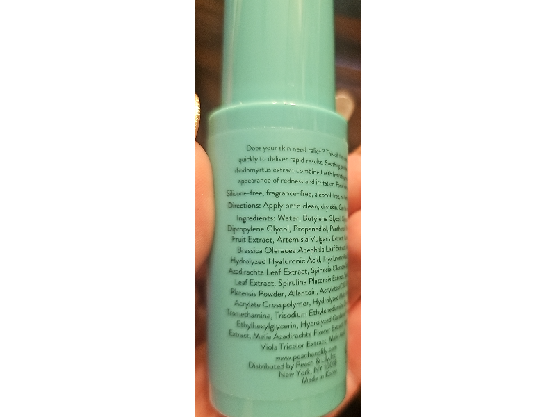 Peach & Lily Peach Slices Redness Relief Soothing Serum, Panthenol & Rhodomyrtus, 1.01 fl oz/30 mL