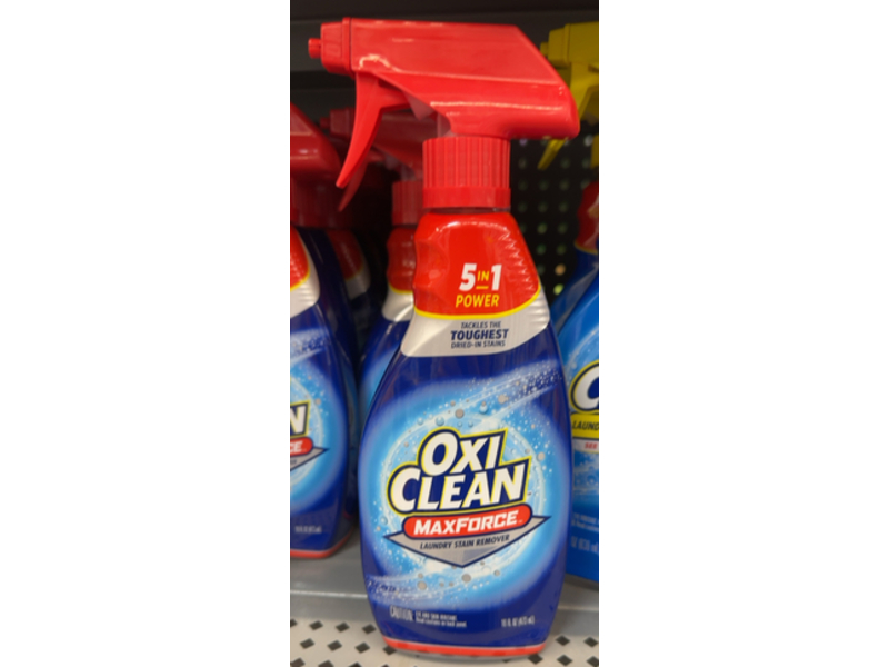 Oxi Clean 5-In-1 Power Laundry Stain Remover, MaxForce, 16 fl oz/473 mL
