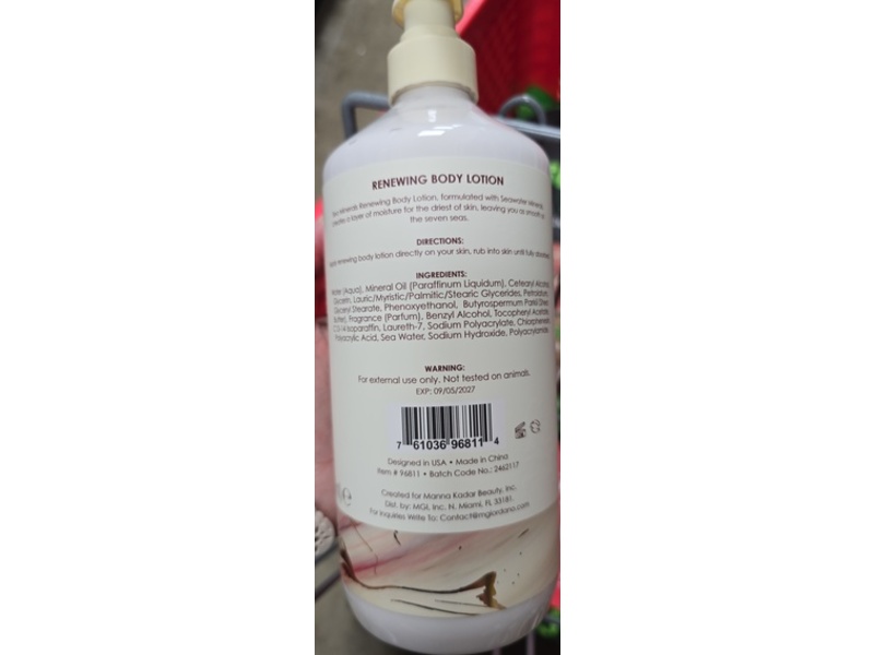 Mk Sea Minerals Renewing Body Lotion, Coconut & Hibiscus, 33 oz/1 L
