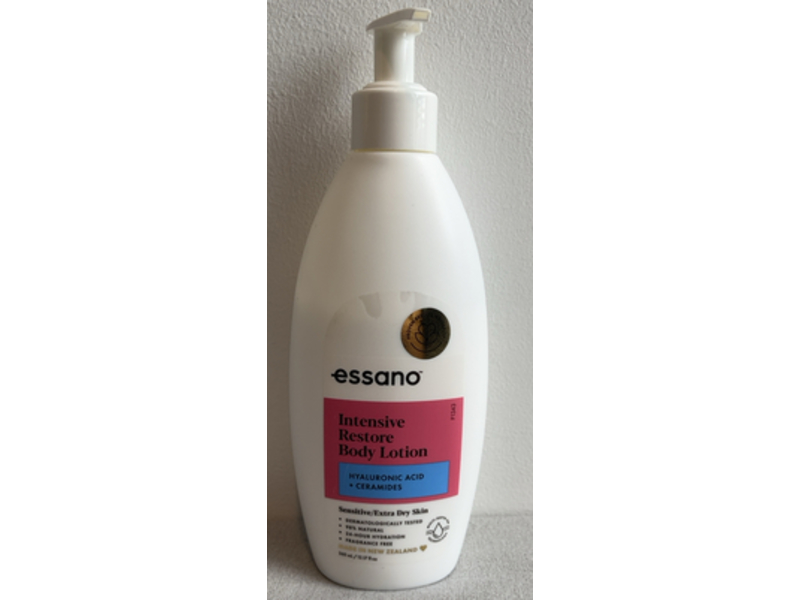 Essano Intensive Restore Body Lotion, Hyaluronic Acid + Ceramides, 12.17 fl oz/360 mL