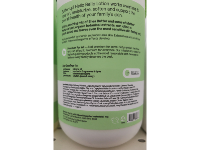 Hello Bello Premium Lotion, Refreshing Apple Blossom,16.0 fl oz/473 mL