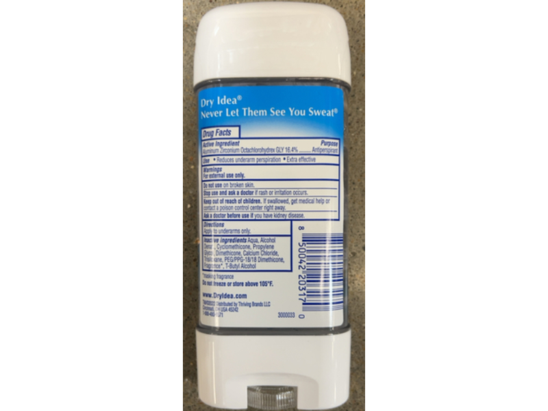 Dry Idea AdvancedDryClear 24 HR Antiperspirant & Deodorant Clear Gel, 3 oz/(85 g)