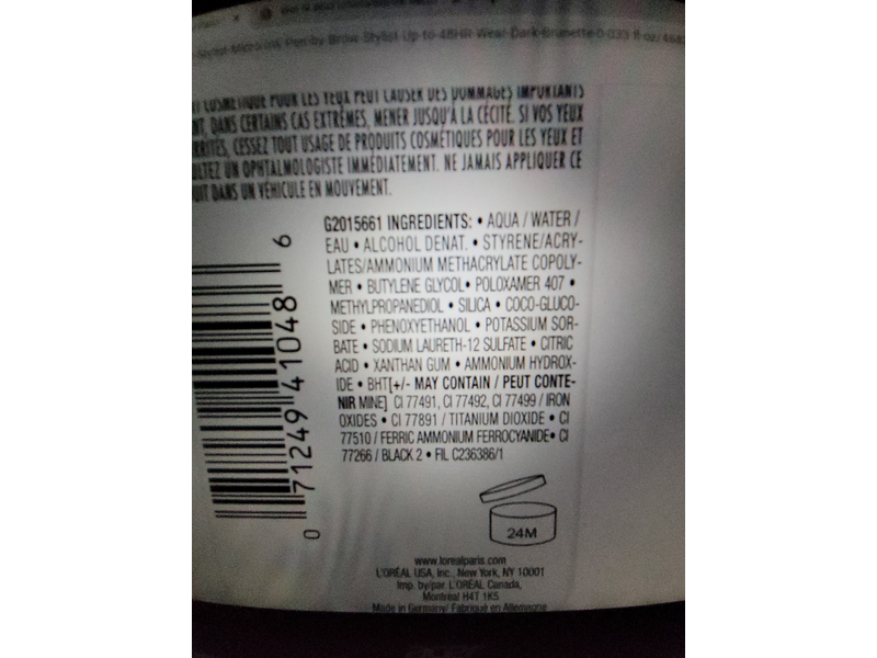 L'Oreal Paris Micro Ink Pen By Brow Stylist, Dark Brunette, 0.033 fl oz/1 mL