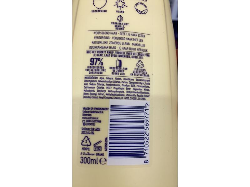 Andrelon Conditioner, Zomer Blond, 300 mL