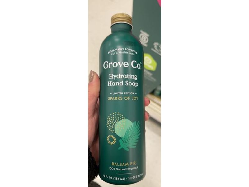 Grove Co. Hydrating Hand Soap, Balsam Fir, 13 oz/384 mL