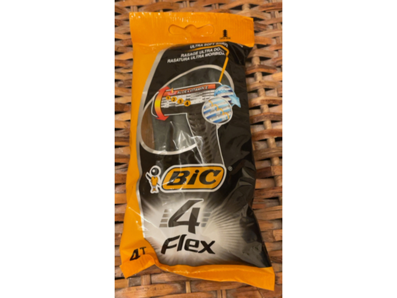 Bic 4 Flex Ultra Soft Shave Razor Blades, Aloe & Vitamin E, Pack Of 4
