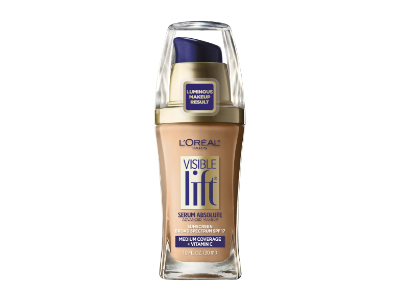 L'Oreal Paris Visible Lift Serum Absolute, Pro-Retinol A + Vitamin C, SPF 17, Sand Beige, 1.0 fl oz/30 mL