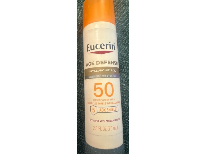 Eucerin Age Defense Sunscreen Lotion, SPF 50, 2.5 fl oz/75 mL
