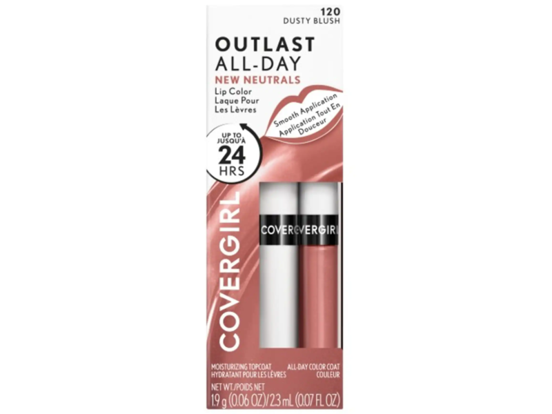CoverGirl Outlast All-Day Lip Color With Topcoat, 120 Dusty Blush
