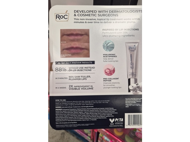 Roc Non Invasive Lip Volumizer, Hyaluronic Acid + Pro Collagen Peptide, 0.68 fl oz/20 mL