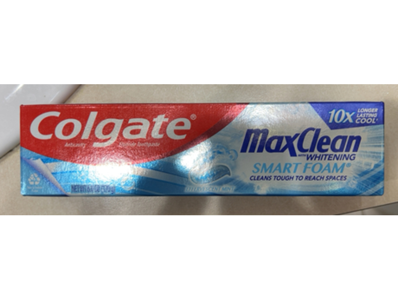 Colgate Max Clean Whitening Fluoride Toothpaste, Mint, 6 oz/170 g