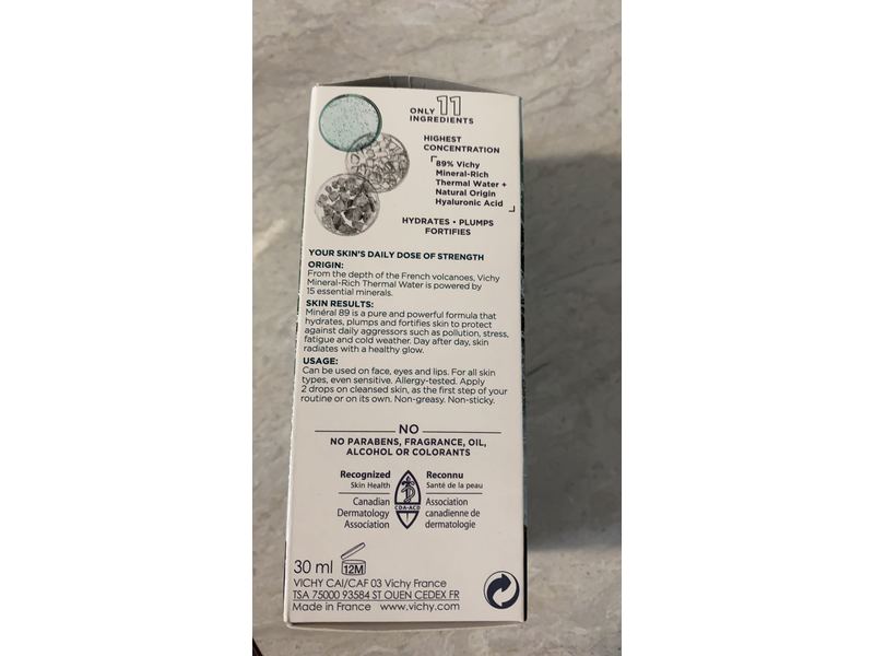 Vichy Laboratories Mineral 89 Fortifying & Hydrating Daily Skin Booster, 1.01 fl oz/30 mL
