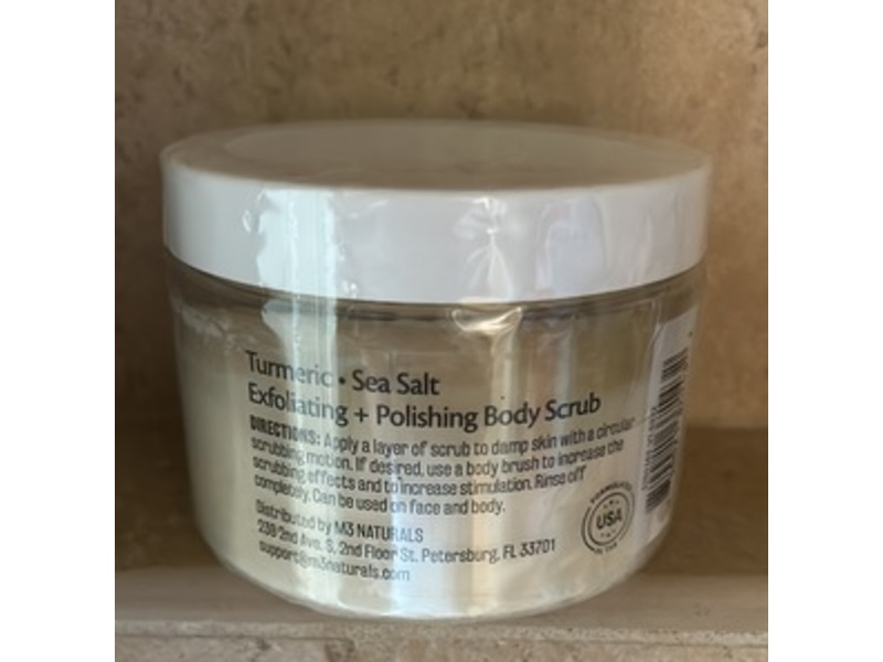 M3 Naturals Turmeric Scrub, 16 oz/453 g