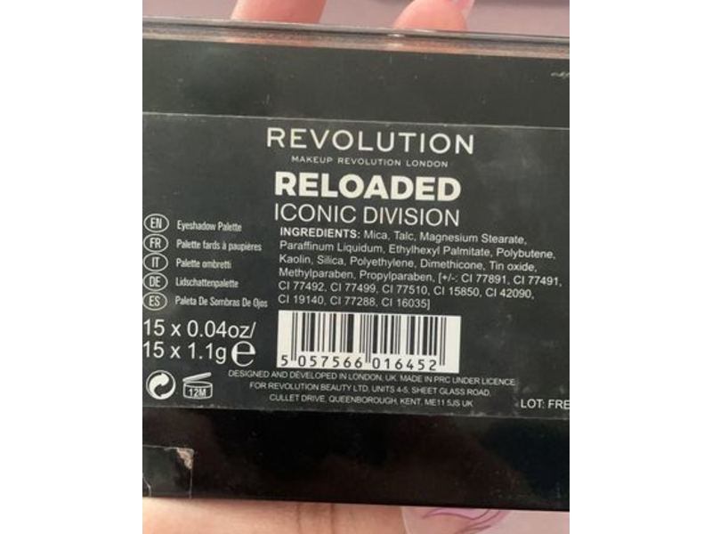 Makeup Revolution Reloaded Eyeshadow Palette, Iconic Division, 0.04 oz/1.1 g