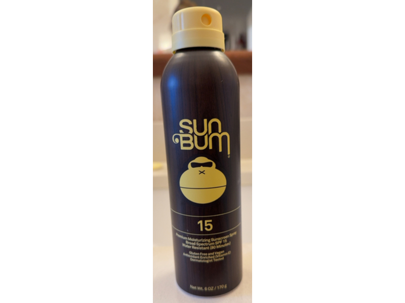 Sun Bum Premium Moisturizing Sunscreen Spray, SPF 15, 6 oz/170 g