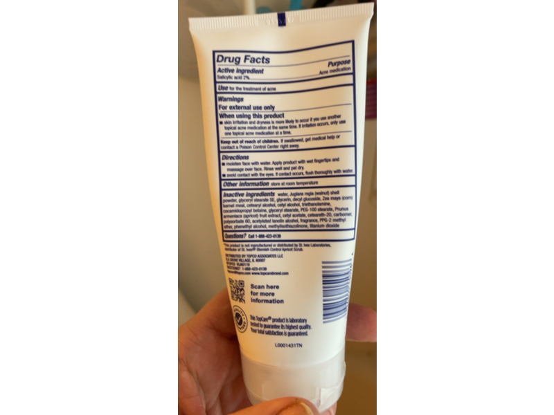 TopCare Acne Treatment Scrub, Apricot, 6 oz/170 g