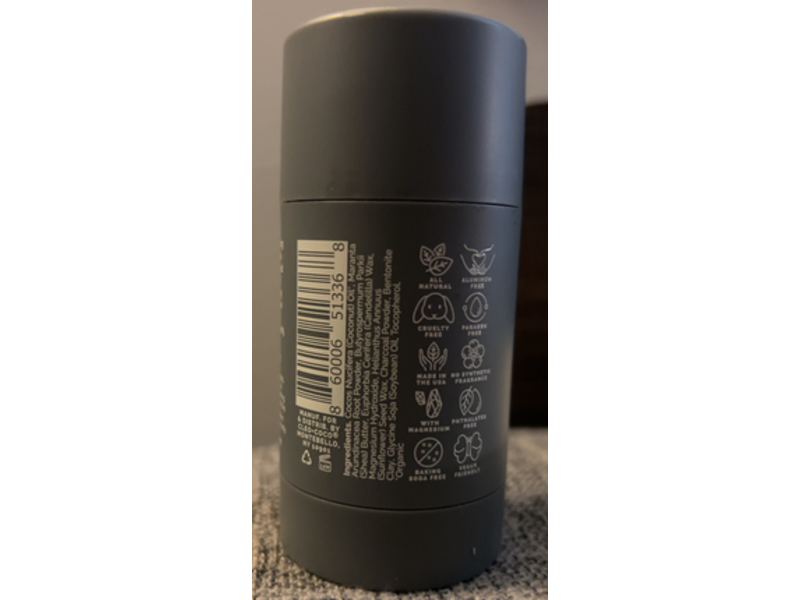Cleo + Coco Natural Deodorant, Charcoal + Magnesium, 1.7 oz/50 g