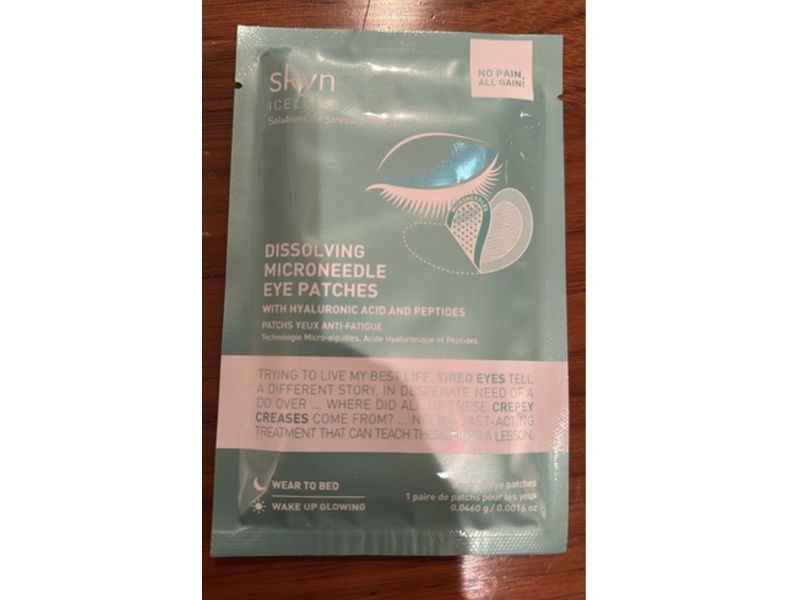 Skyn Iceland Dissolving Microneedle Eye Patches, 0.0016 oz/0.0460 g, 1 Pair