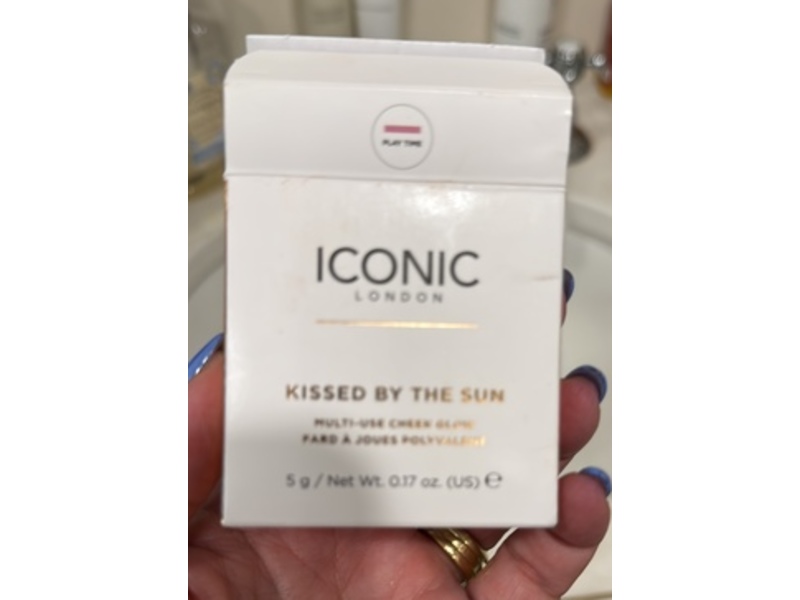 Iconic London Kissed By Sun Multi-Use Blush + Bronzer & Highlighter, Play Time Blush, 0.17 oz/5 g