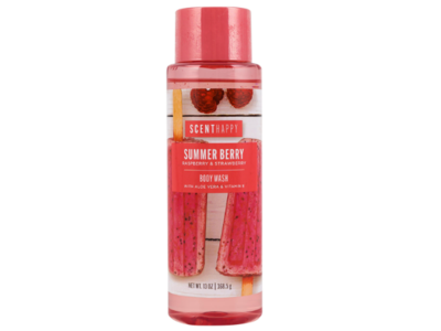 Scent Happy Summer Berry Body Wash, Raspberry & Strawberry, 13 oz/368.5 g