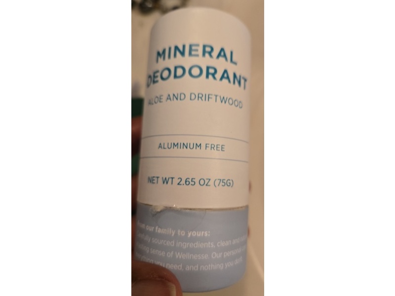 Wellnesse Mineral Deodorant, Aloe & Driftwood, 2.65 oz/75 g