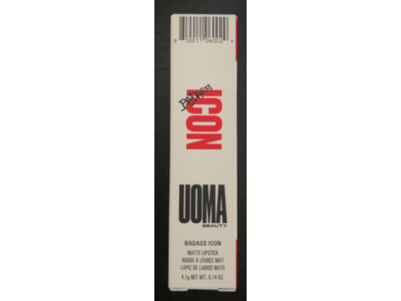 Uoma Beauty Badass Icon Matte Lipstick, Maya, 0.14 oz/4.1 g