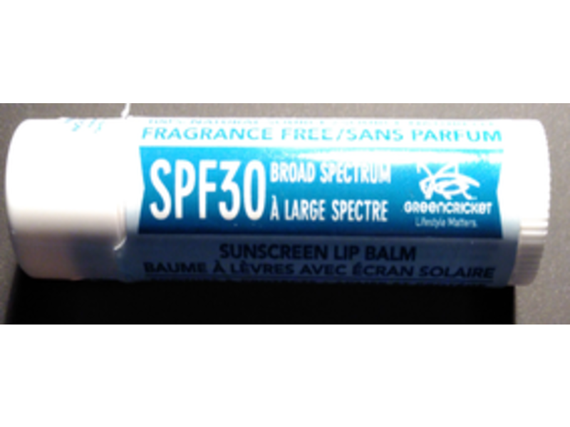 Green Cricket Sunscreen Lip Balm, SPF 30, 0.15 oz/4.2 g