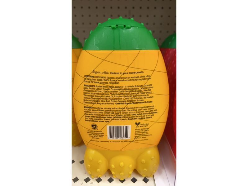 Raw Sugar Kids Bubble Bath + Body Wash, Pineapple & Orange, 12 fl oz / 354 ml