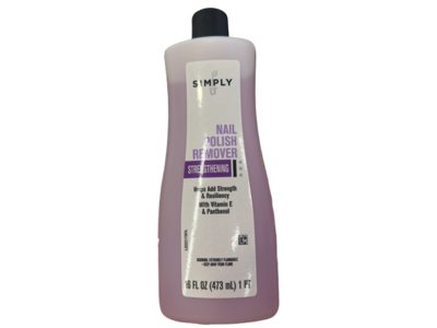 Simply Strengthening Nail Polish Remover, Vitamin E & Panthenol, 16 fl oz/473 mL
