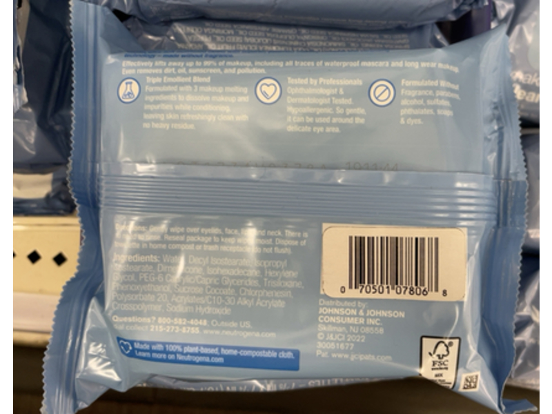 Neutrogena Makeup Remover Wipes, 25Count