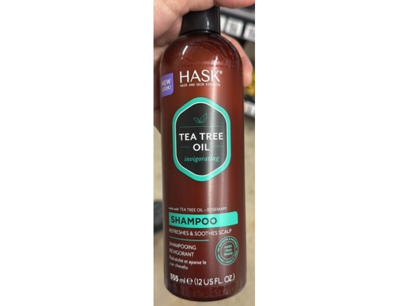 Hask Invigorating Shampoo, Tea Trea Oil, 12 fl oz/355 mL