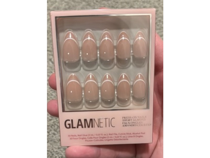 Glamnetic Short Almond Press On Nails, 5F Heavenly, 0.007 fl oz/2 mL, 30 Count