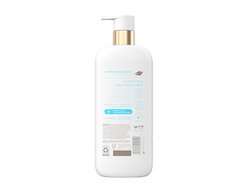 Dove Hydration Boost Body Wash, Hyaluronic, 18.5 fl oz/547 mL