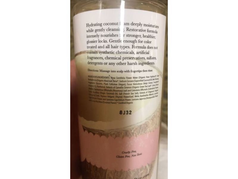 100% Pure Restorative Shampoo, Honey & Virgin Coconut Oil, 390 mL