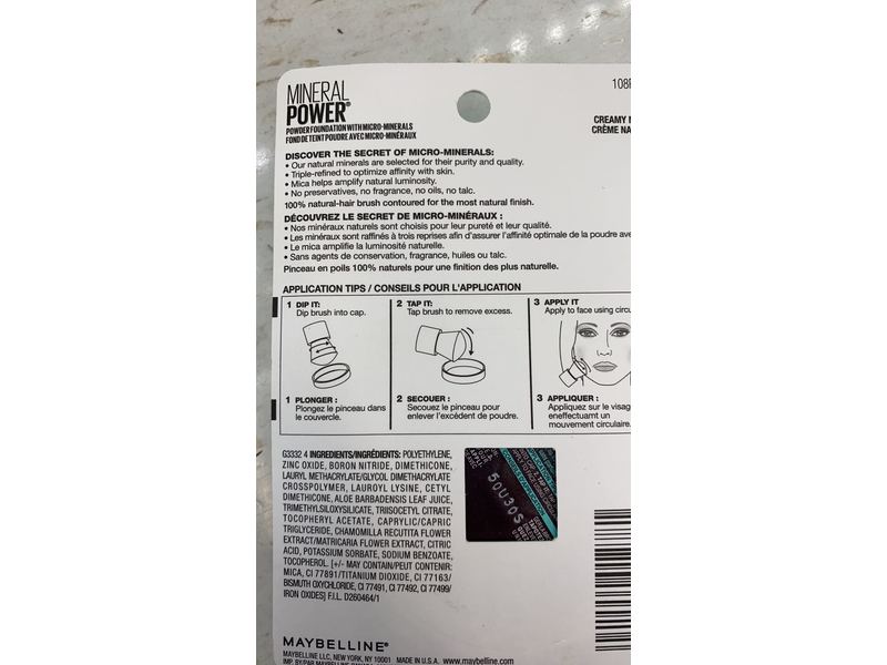 Maybelline New York Mineral Powder, Creamy Natural, 0.28 oz/8 g