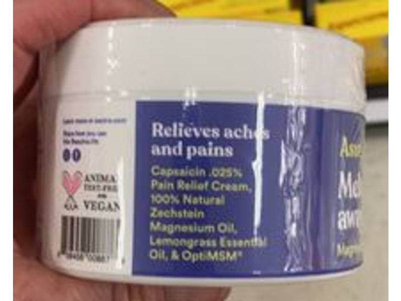 Asutra Melt Pain Away Pain Relief Magnesium Body Butter, 7 oz/200 g