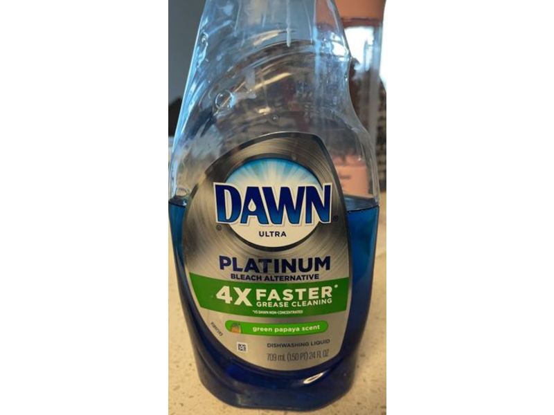 Dawn Ultra Platinum Bleach Alternative Dishwashing Liquid, Green Papaya Scent, 24 fl oz/7.9 mL