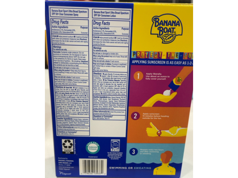 Banana Boat Sport Ultra Performance Sunscreen Pack, SPF 50