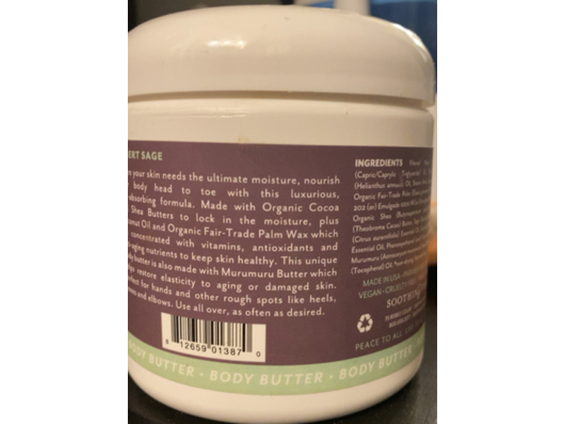 Soothing Touch Desert Sage Body Butter, Cocoa & Shea Butter, 16 oz/454 g