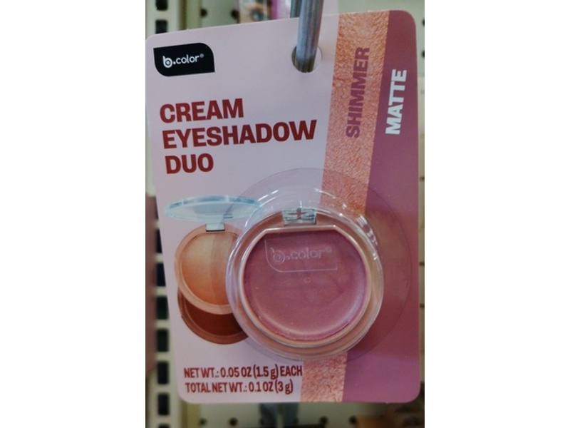B.Color Cream Eyeshadow Duo, Shimmer Matte, 0.1 oz/3 g