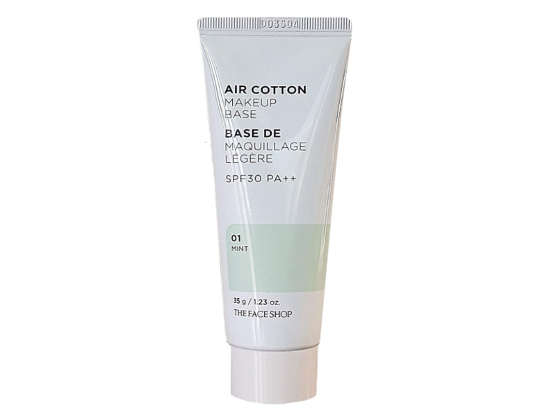 The Face Shop Air Cotton Makeup Base, SPF 30 PA++, 01 Mint, 1.23 oz/35 g