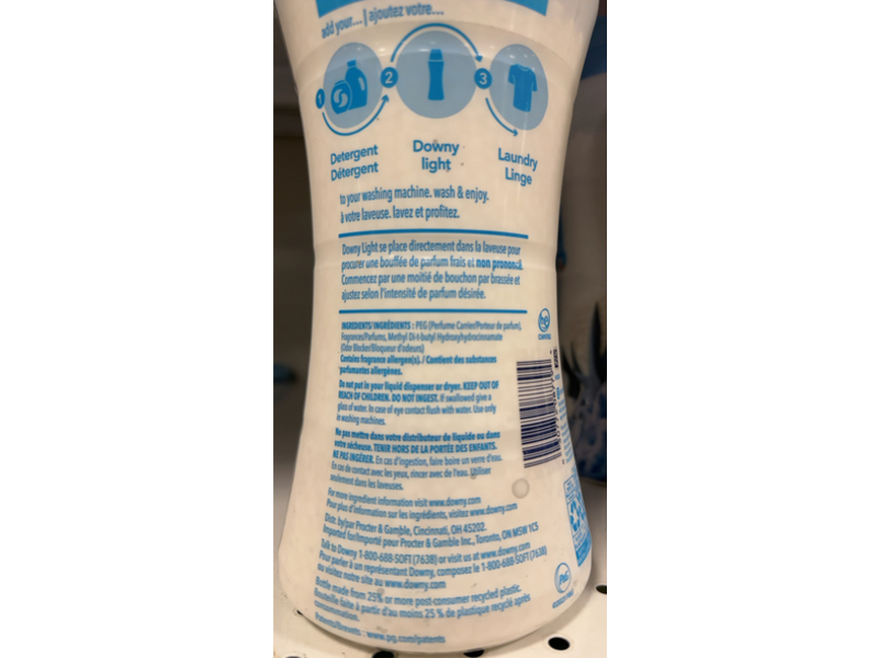 Downy Light In - Wash Scent Booster, Ocean Mist, 24.0 oz/680 g