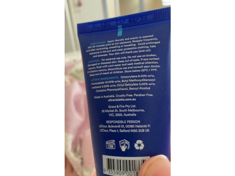 Ultra Violette Hydrating Body + Hand Skin Screen, SPF 50+, 1.01 fl oz/30 mL