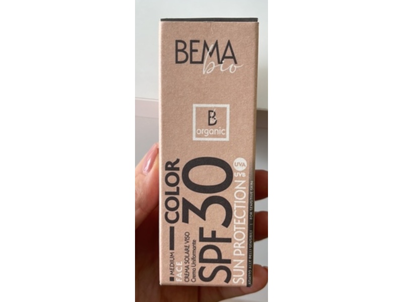Bema Bio Tinted Face Sunscreen, SPF 30, Medium, 50 mL
