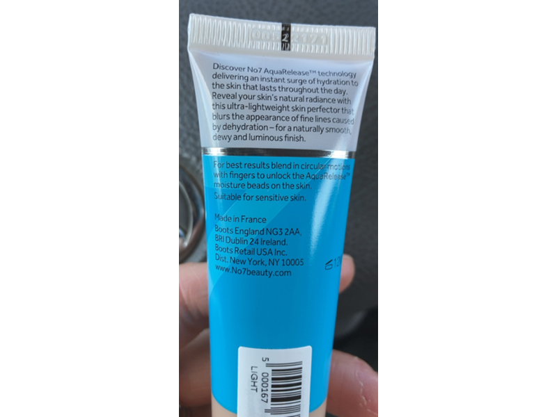 No7 Hydraluminous Aquarelease Tinted Skin Perfector, Light, 1 fl oz/30 mL