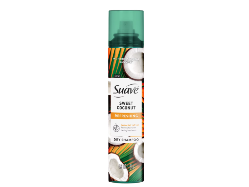 Suave Refreshing Dry Shampoo, Sweet Coconut, 4.3 oz/121 g, Pack Of 12