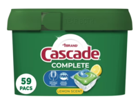 Cascade Complete Dishwasher Detergent, Lemon, 59 Pacs, 30.5 oz/867 g - Image 2